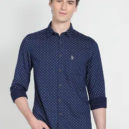 U.S. Polo Assn. Denim Co. Floral Printed Pure Cotton Casual Shirt-picture-32