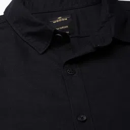 WROGN Spread Collar Custom Denim Acrylic Casual Shirt image 3