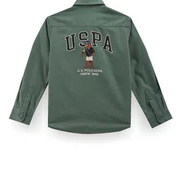 U.S. Polo Assn. Kids Boys Classic Brand Embroidered Long Sleeves Cotton Casual Shirt image 2