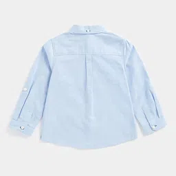 mothercare Boys Button Down Collar Roll- Up Sleeves Pure Cotton Casual Shirt image 3