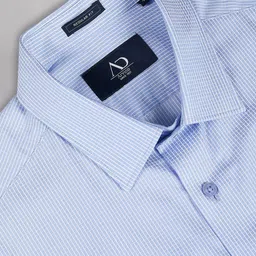 AD By Arvind Micro Check Twill Everlast Press Formal Shirt image 5