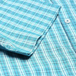 Thomas Scott Men Blue & White Relaxed Gingham Checks Checked Cotton Casual  Sustainable Shirt image 2