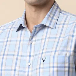 Allen Solly Slim Fit Checked Pure Cotton Formal Shirt image 5