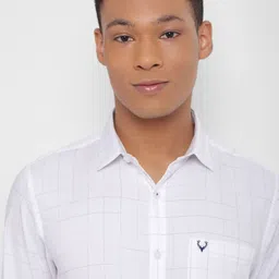Allen Solly Windowpane Checked Slim Fit Pure Cotton Formal Shirt image 4