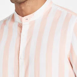Being Human Men Slim Fit Opaque Striped Casual Shirt image 5