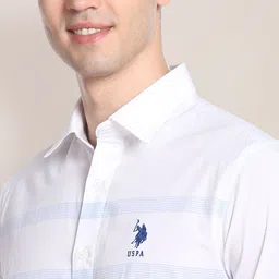 U.S. Polo Assn. Horizontal Stripes Pure Cotton Casual Shirt image 2