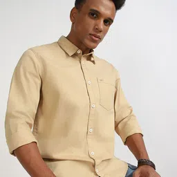 Lee Spread Collar Cotton Casual Slim Fit Shirt-image-44