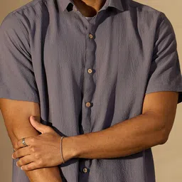 DENNISON Solid Oversized Casual Shirt image 3