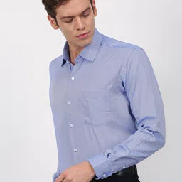 Stori Spread Collar Long Sleeves Cotton Micro Ditsy Printed Regular Fit Shirt image 3