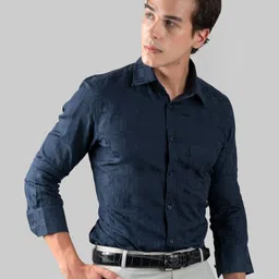 MUTAQINOTI windowpane checked Cotton Comfort Formal Shirt image 3