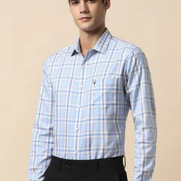 Allen Solly Slim Fit Checked Pure Cotton Formal Shirt image 3