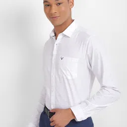 Allen Solly Windowpane Checked Slim Fit Pure Cotton Formal Shirt image 5