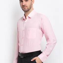 JAINISH Men Pink Smart Opaque Printed Formal Shirt image 2