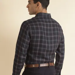 Andamen Tartan Checks Premium Linen Formal Shirt image 2