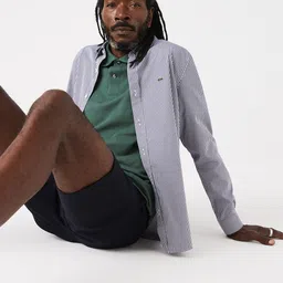 Lacoste Modern Gingham Checked Casual Pure Cotton Shirt image 3