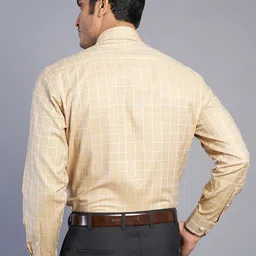 JADE BLUE Checked Cotton Formal Shirt image 2