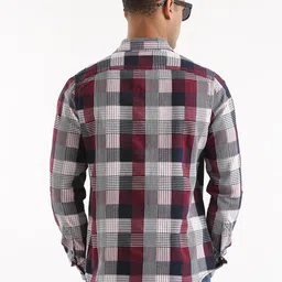 WROGN Slim Fit Checked Linen Casual Shirt image 2