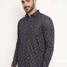 Duke Slim Fit Abstract Printed Opaque Casual Shirt image 4