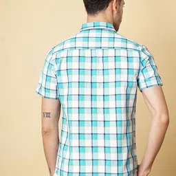 The Indian Garage Co Men Slim Fit Tartan Checked Casual Shirt image 5