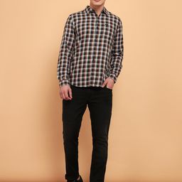 Wrangler Tartan Checked Spread Collar Twill Casual Cotton Shirt-picture-28