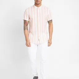 Being Human Men Slim Fit Opaque Striped Casual Shirt image 4