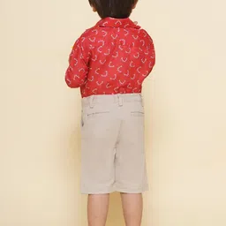 Sethukrishna Boys Conversational Printed Cotton Casual Shirt image 3