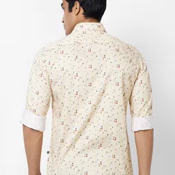 Parx Slim Fit Floral Printed Spread Collar Long Sleeves Cotton Casual Shirt image 4