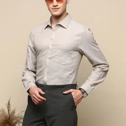 INVICTUS Spread Collar Standard Slim Fit Cotton Opaque Formal Shirt-picture-35