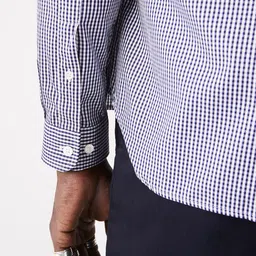 Lacoste Modern Gingham Checked Casual Pure Cotton Shirt image 5