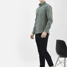 Crimsoune Club Checked Slim Fit Pure Cotton Casual Shirt image 3