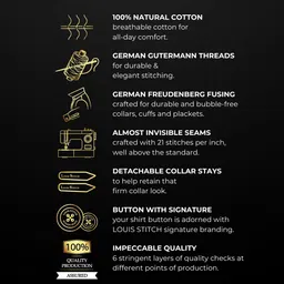 LOUIS STITCH Comfort Opaque Micro Checked Cotton Formal Shirt image 3