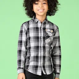 V-Mart Boys Spread Collar Tartan Checked Cotton Casual Shirt image 5