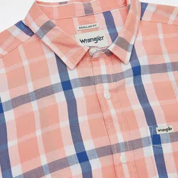 Wrangler Tartan Checked Opaque Cotton Casual Shirt image 3
