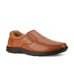 Bata Men Tan-Brown Solid Leather Fromal Slip-ons-image-52