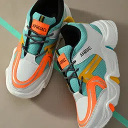 AfroJack Women Green Colourblocked Sneakers-picture-21