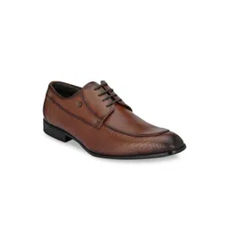 Hitz Men Brown Leather Lace-Up Formal Shoes-picture-10