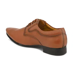 HERE&NOW Men Tan Textured Formal Derbys image 5