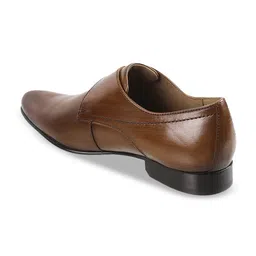 DAVINCHI Men Textured Leather Monk Shoes image 3