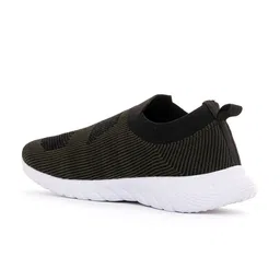 Khadims Men Olive Green Woven Design Slip-On Sneakers image 2