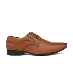 HERE&NOW Men Tan Textured Formal Derbys image 2