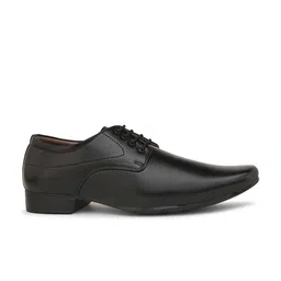 HERE&NOW Men Black Textured Formal Derbys image 2