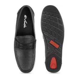 DAVINCHI Men Textured Round Toe Leather Formal Loafers image 2