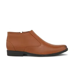 HERE&NOW Men Tan Brown Formal Slip-On Shoes image 2