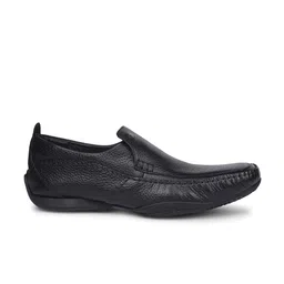 Hush Puppies Men Textured Round Toe Leather Formal Slip-On Shoes image 4