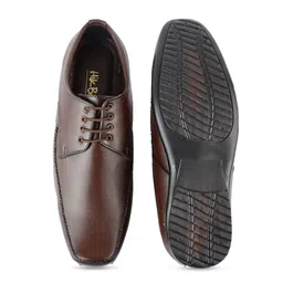 HikBi Men Square Toe Leather Formal Derbys image 2