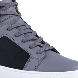 bacca bucci Men Grey Colourblocked High-Top Sneakers image 3