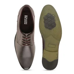 HERE&NOW Men Brown Round Toe Formal Derbys image 5