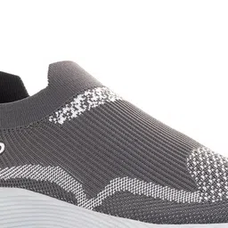 Khadims Men Grey Woven Design Slip-On Sneakers image 4