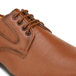 HERE&NOW Men Tan Textured Formal Derbys image 4