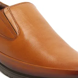 pelle albero Men Tan Brown Solid Formal Slip-On Shoes image 2